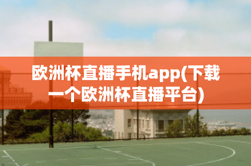 欧洲杯直播手机app(下载一个欧洲杯直播平台)