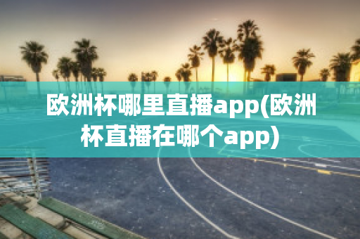 欧洲杯哪里直播app(欧洲杯直播在哪个app)