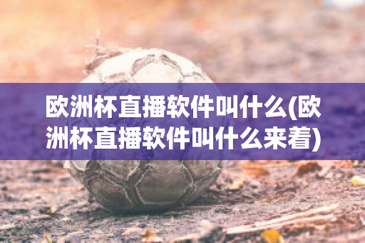 欧洲杯直播软件叫什么(欧洲杯直播软件叫什么来着)