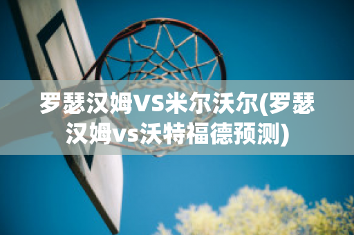 罗瑟汉姆VS米尔沃尔(罗瑟汉姆vs沃特福德预测)