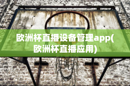 欧洲杯直播设备管理app(欧洲杯直播应用)