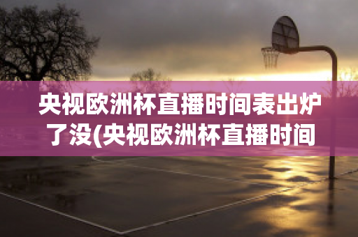 央视欧洲杯直播时间表出炉了没(央视欧洲杯直播时间表出炉了没)