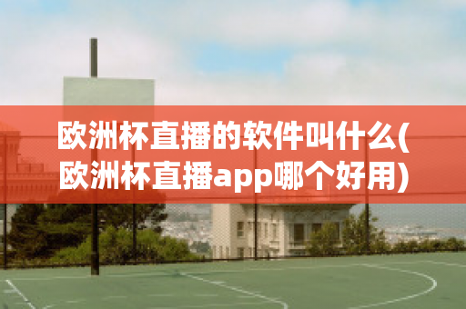 欧洲杯直播的软件叫什么(欧洲杯直播app哪个好用)